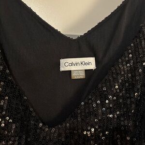 Calvin Klein Shimmering Black Sequin Top